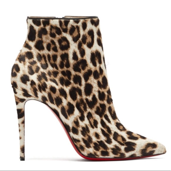 Christian Louboutin Shoes - CHRISTIAN LOUBOUTIN 
So Kate Booty 100 leopard-print calf-hair boots Size 38